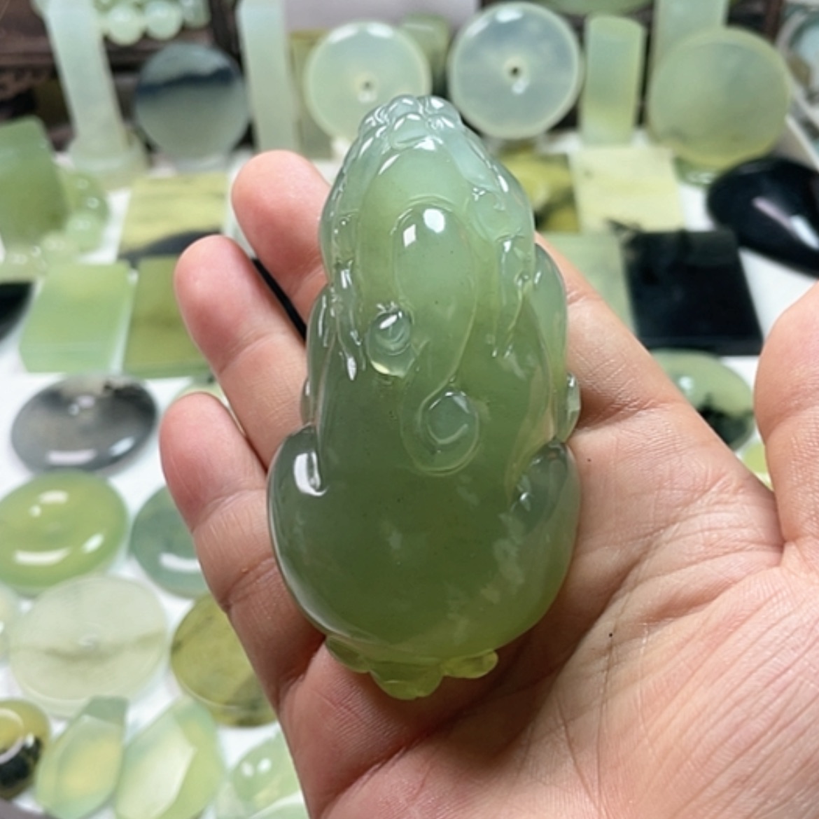 【闪购商品】未镶嵌岫玉手把件亚*