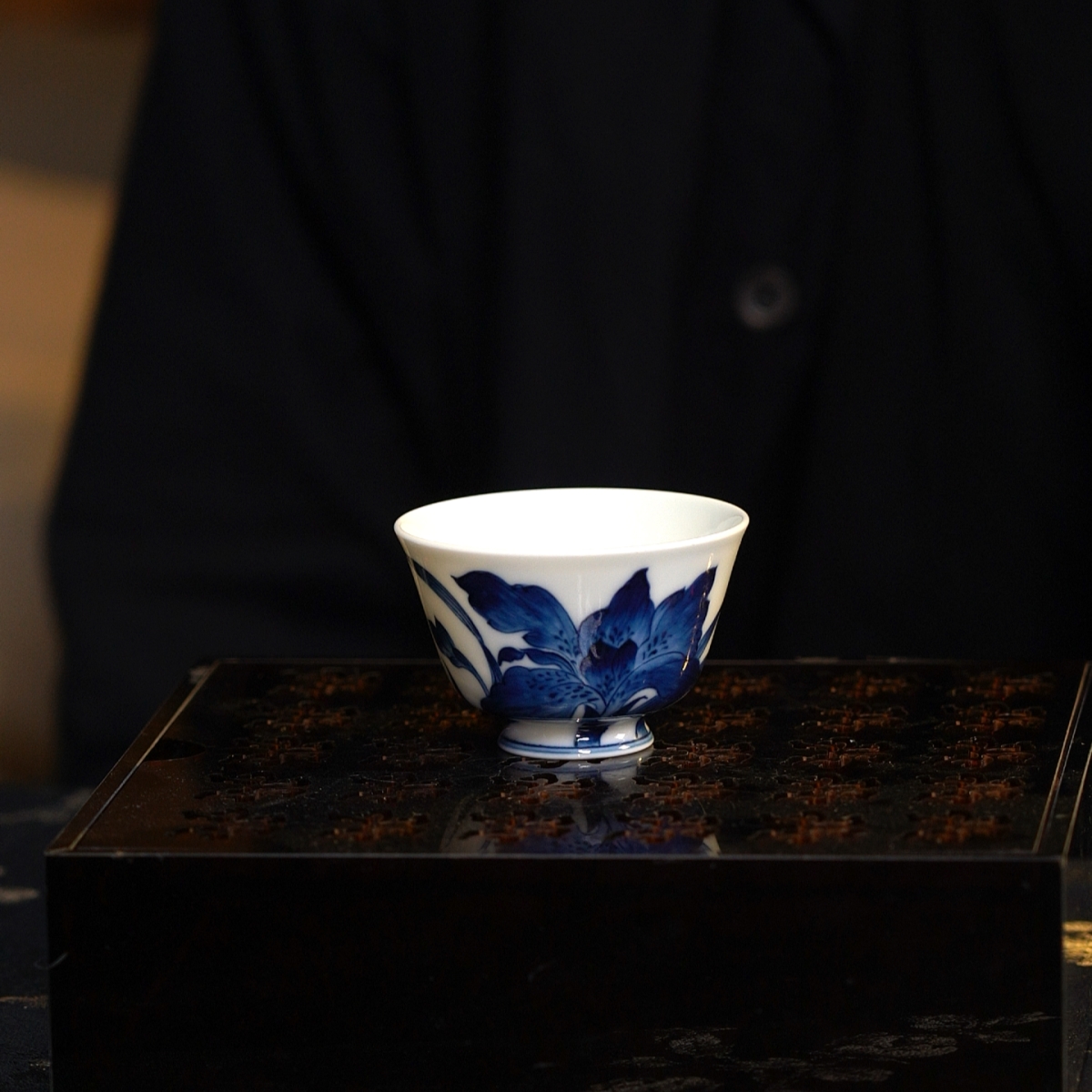 LXT雨后 湛蓝系列 鸢尾花品杯yh0175