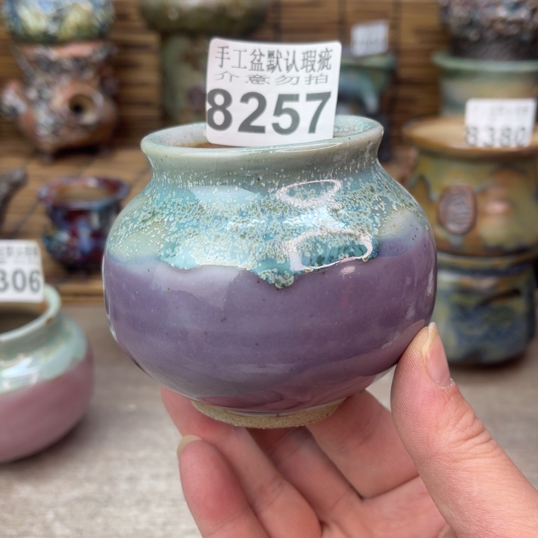 手工花盆默认瑕疵完美者勿拍