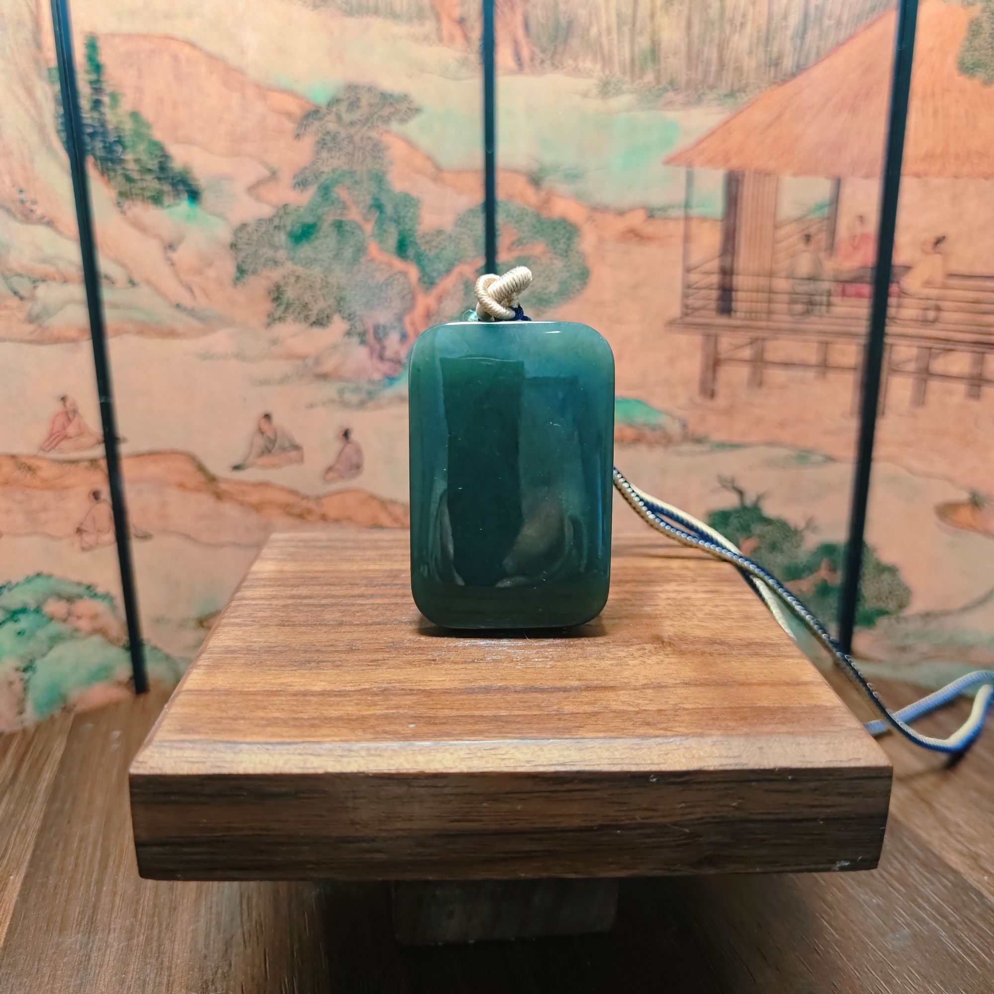 C和田玉无事牌吊坠0540