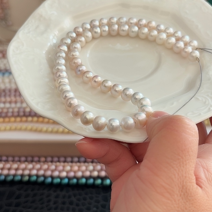 合金淡水珍珠耳饰