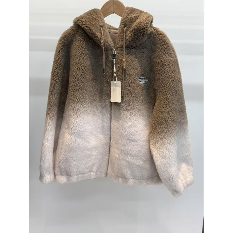 秋冬款休闲连帽保暖毛绒外套百搭简约款（24W0004-1359）