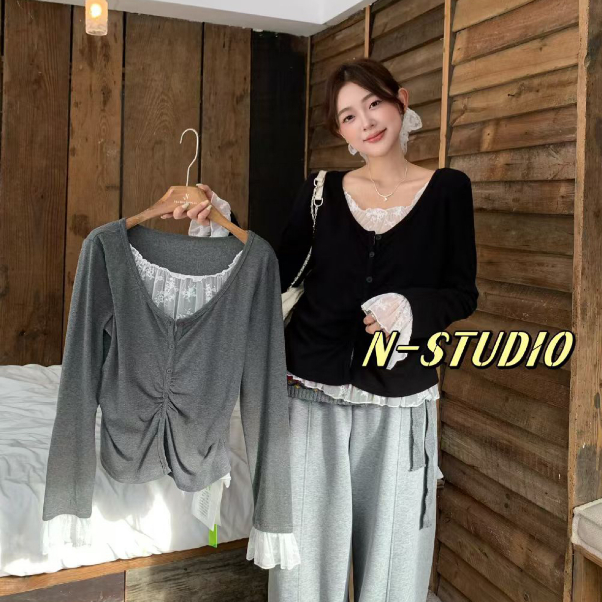 发发家默认瑕疵完美勿入不退换上衣假两件内搭打底衫