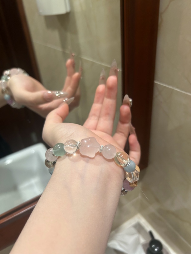 【buff满 要的多】多宝白水晶莫粉海蓝宝紫水晶紫锂辉等等水晶手串