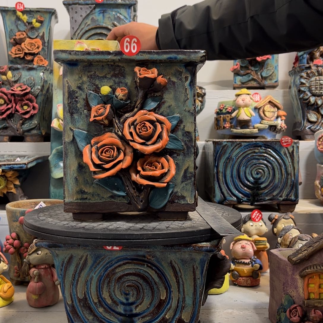 陶瓷66号陶然花盆