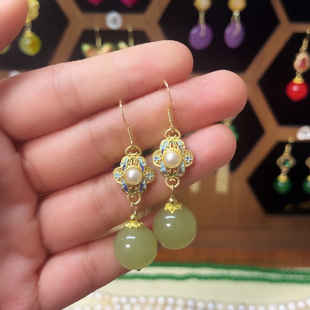 锆石合金925银耳饰