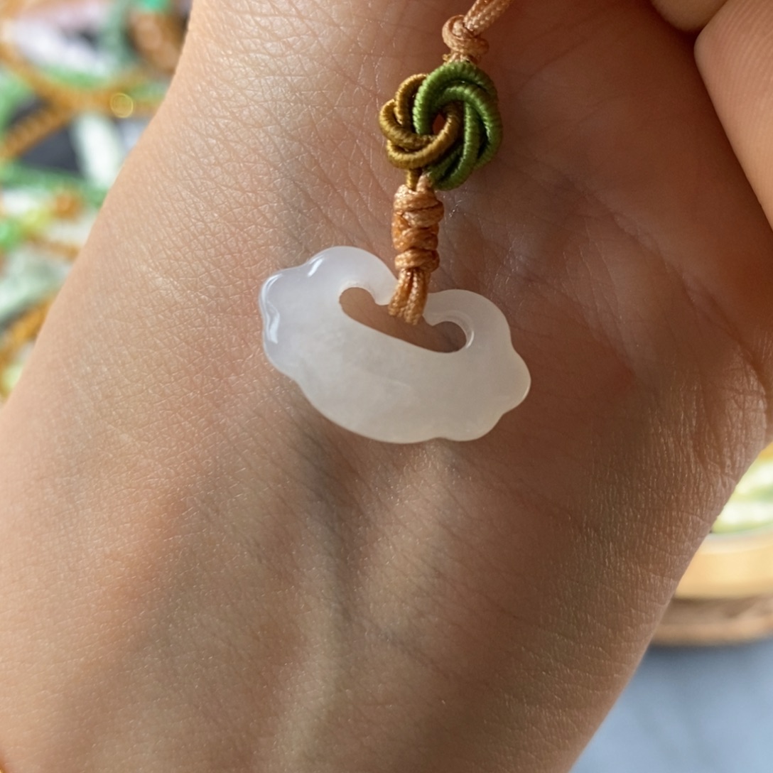 和田玉未镶嵌吊坠(不含链)白冰手机挂