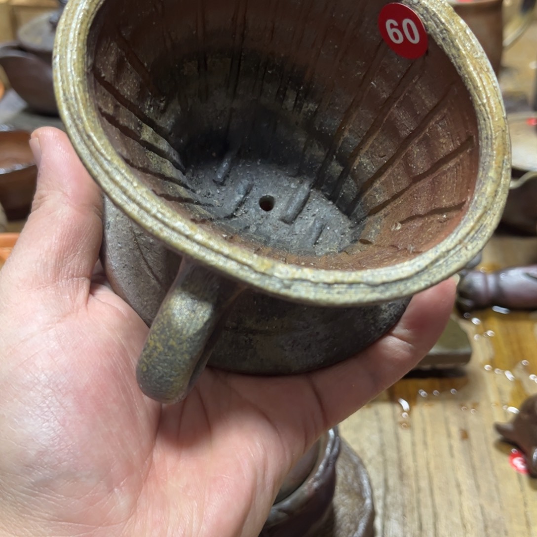 横山伸一备前茶杯茶盘茶宠