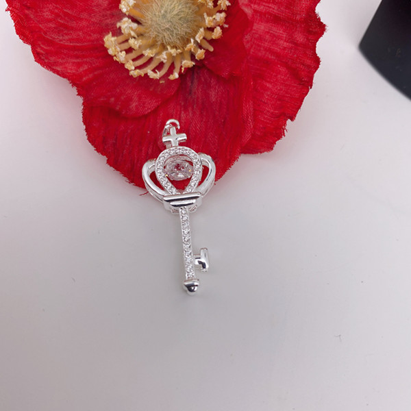 坠链均足银 足银990【灵动皇冠钥匙吊坠】轻奢气质百搭