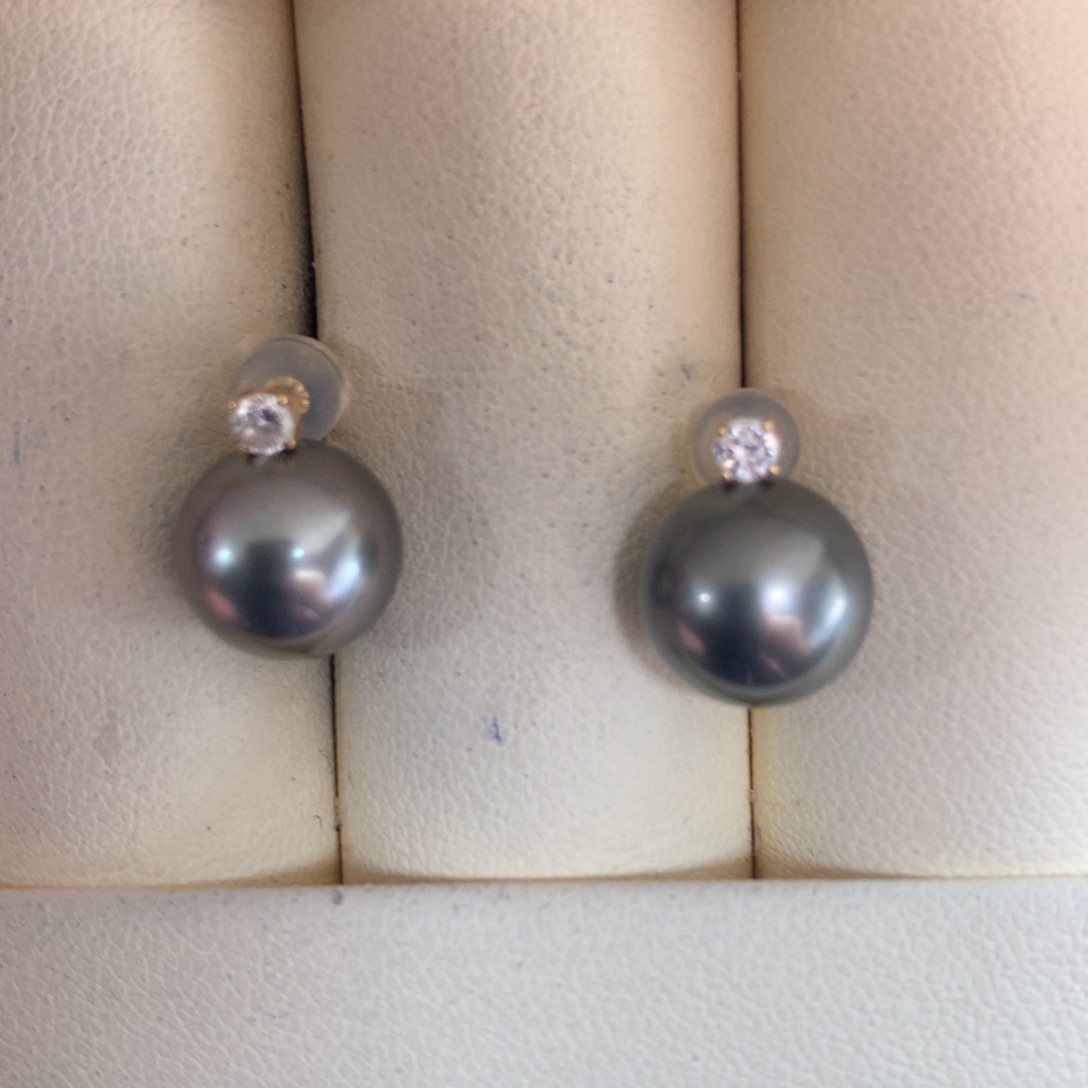 海水珍珠耳饰18K金镶嵌