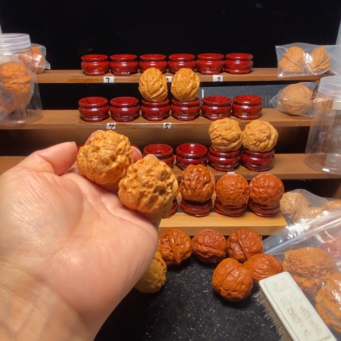 ****上文玩核桃把件鬼蛊疙瘩包47尺