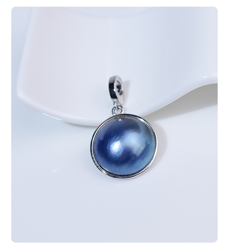  素版吊坠  海水马贝万能扣吊坠15.5mm左右（多样性发一）