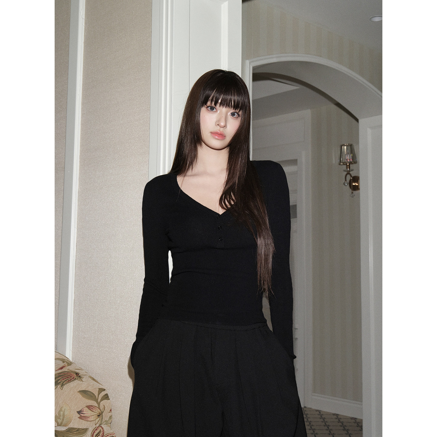 AVENEMENTV领羊毛内搭打底衫针织衫长袖上衣修身显瘦气质女秋冬