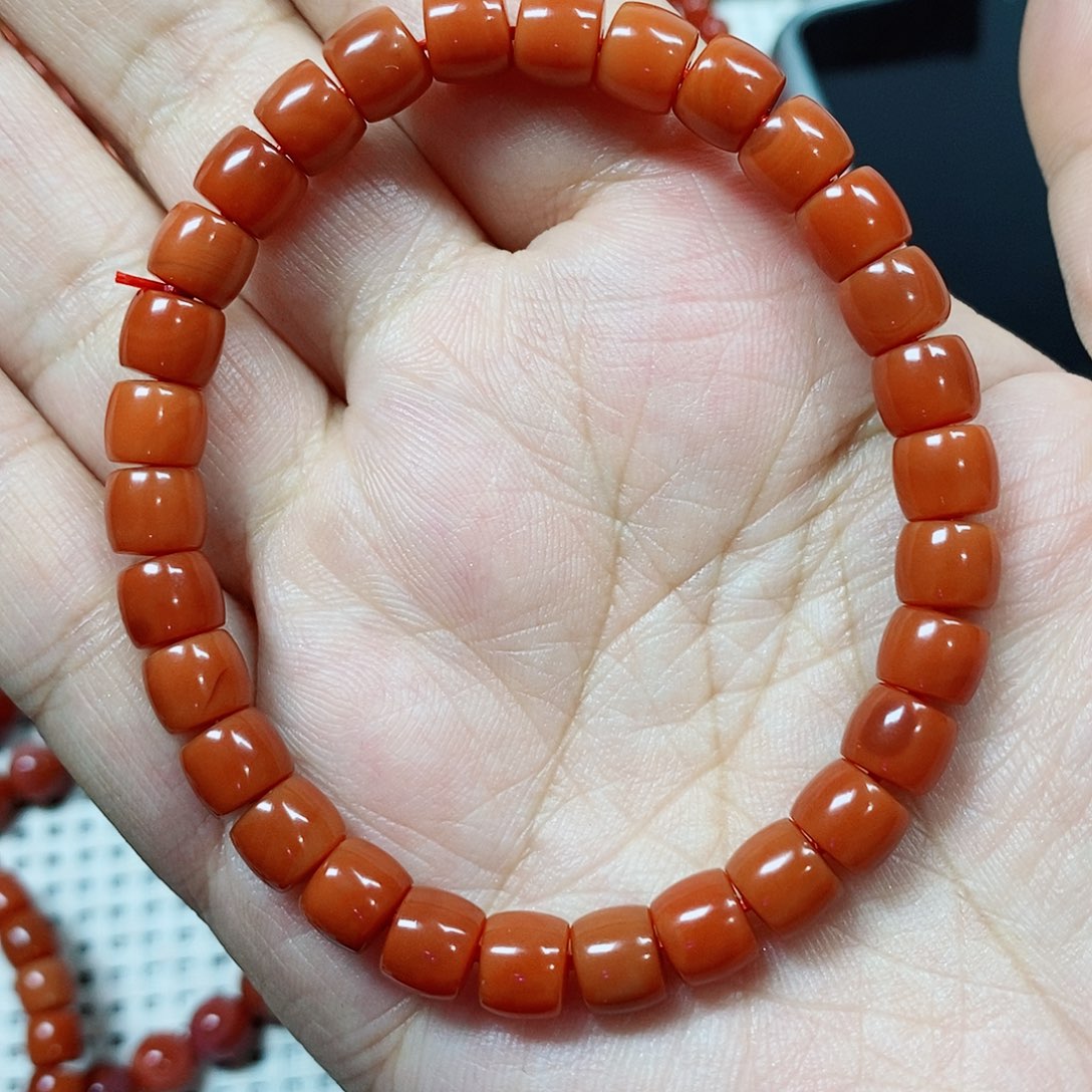 南红玛瑙手串未镶嵌卡6