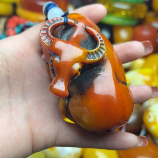 琥珀手串未镶嵌蜜蜡