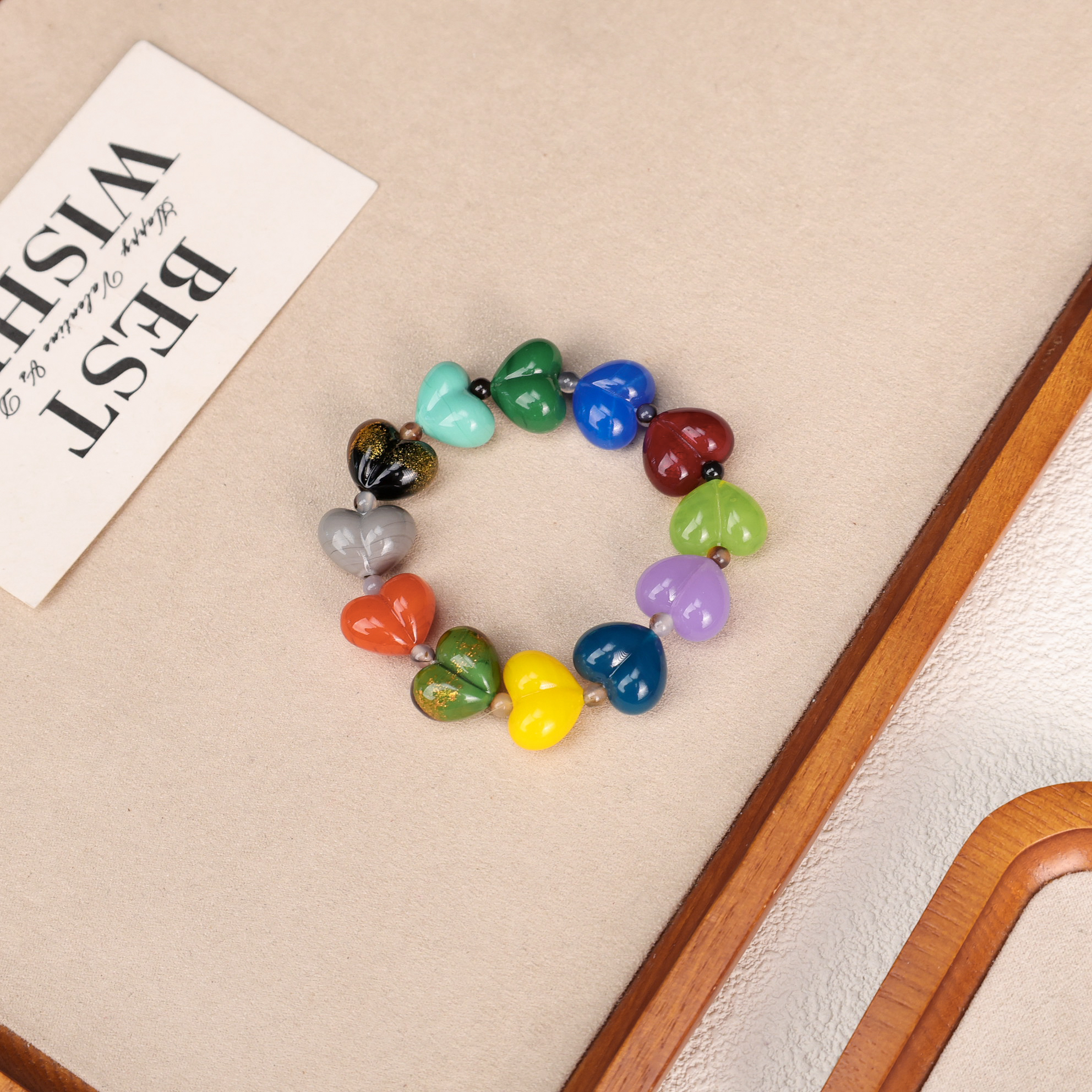 琉璃手链 LZ4809彩色屁桃多宝手串黑金绿色金粉紫料红色怀业