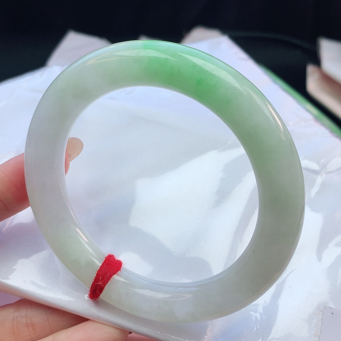 翡翠手镯未镶嵌59圆条880737