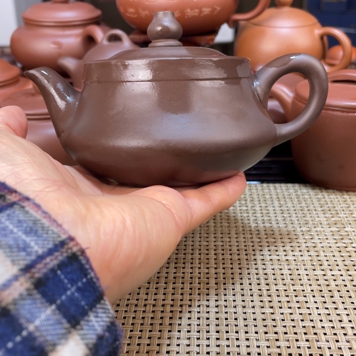 紫砂茶壶老紫泥壶手工制作微瑕