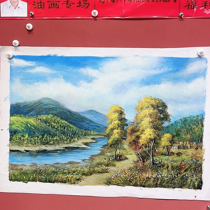 油画刘文桂老师油画朵