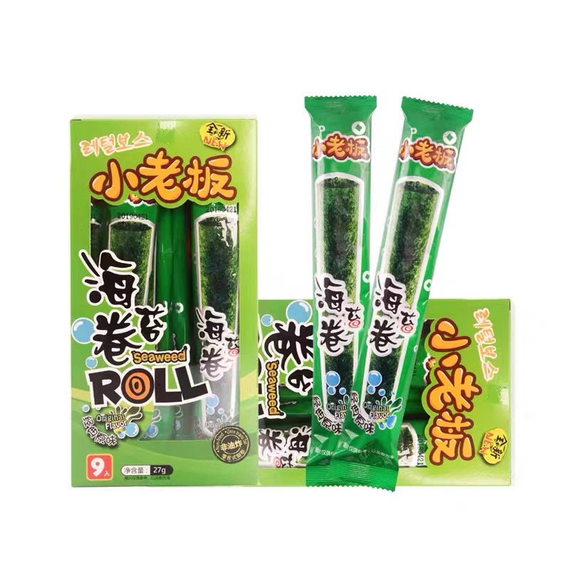 小老板海苔卷原味儿童即食紫菜海味营养健康网红推荐办公休闲零食