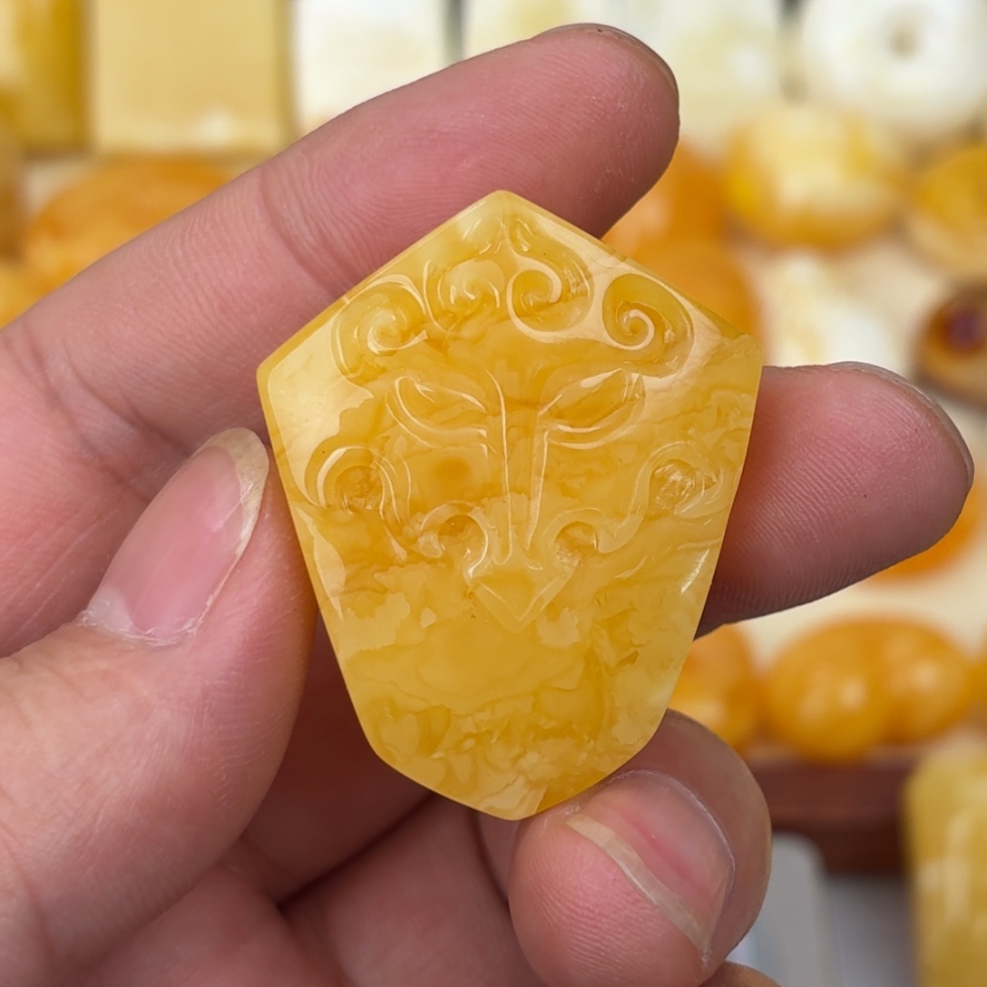 蜜蜡未镶嵌吊坠(不含链)