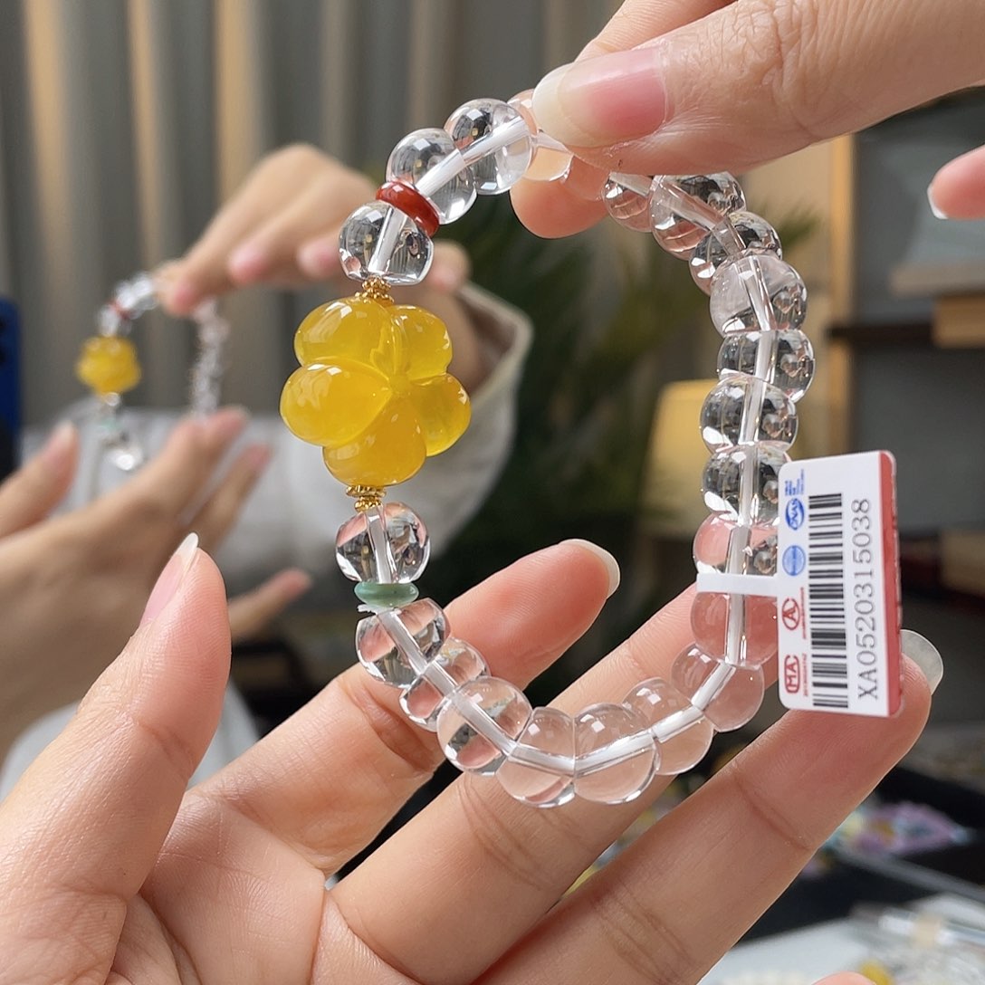 蜜蜡裸石未镶嵌蜜蜡手串