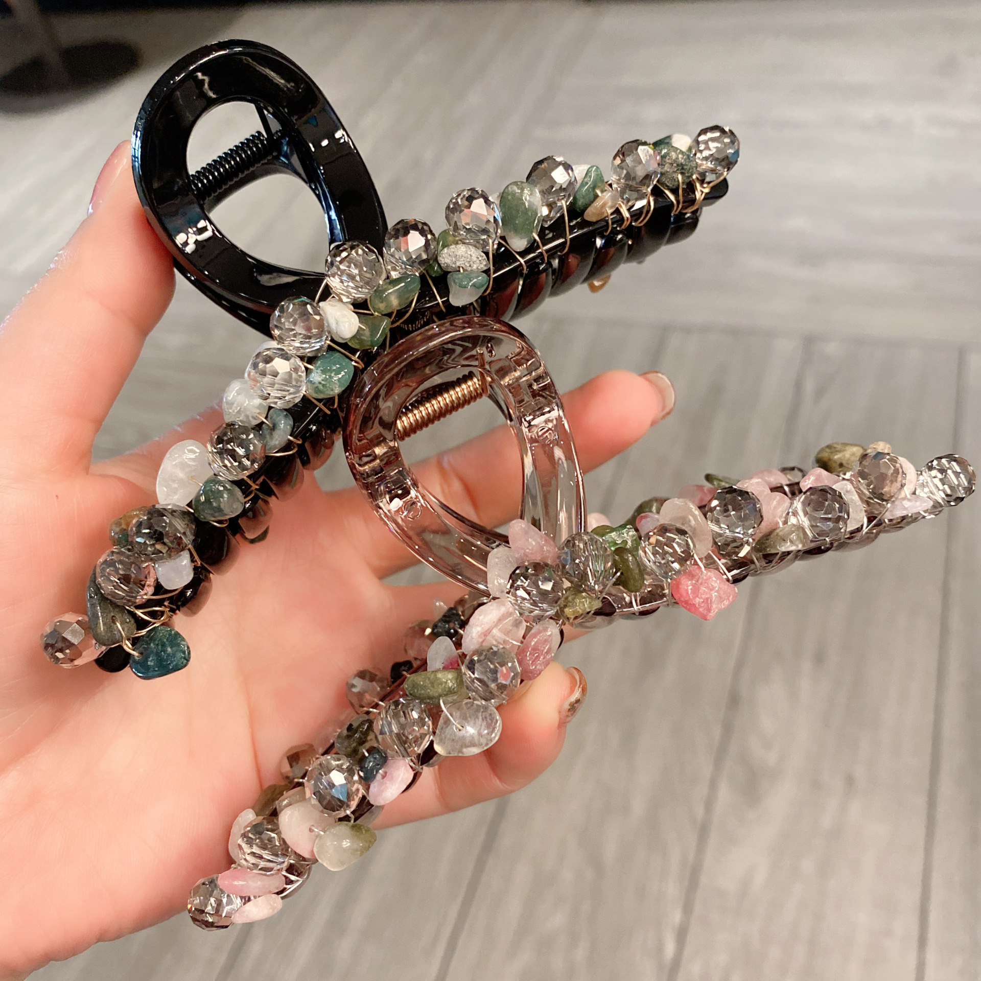 【直播间】NO退NO换日韩版气质蝴蝶结发夹洋气百搭盘发夹大号鲨鱼夹