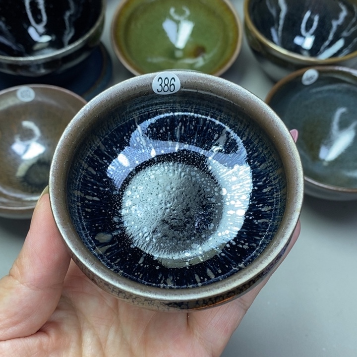 茶盏小**。建窑建盏柴烧主人杯