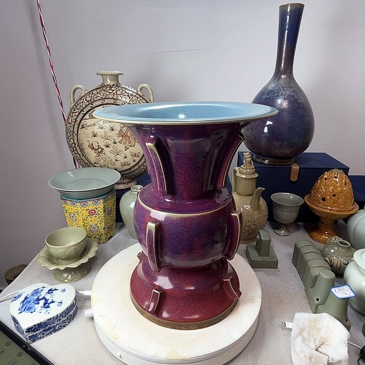 摆件V**K钧窑出戟尊摆件1