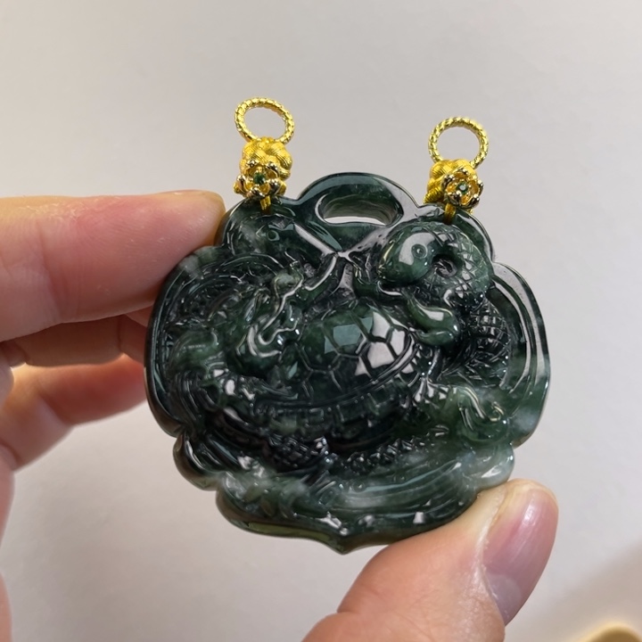 翡翠吊坠(赠链)未镶嵌代编织