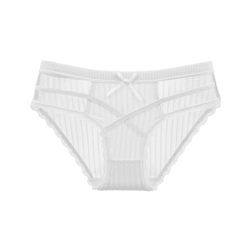 暗藏心机*性感透气绑带三角裤情调低腰日系纯欲蕾丝边内裤女