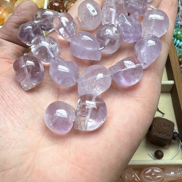 合金玛瑙/玉髓珠宝半成品一颗15紫水晶