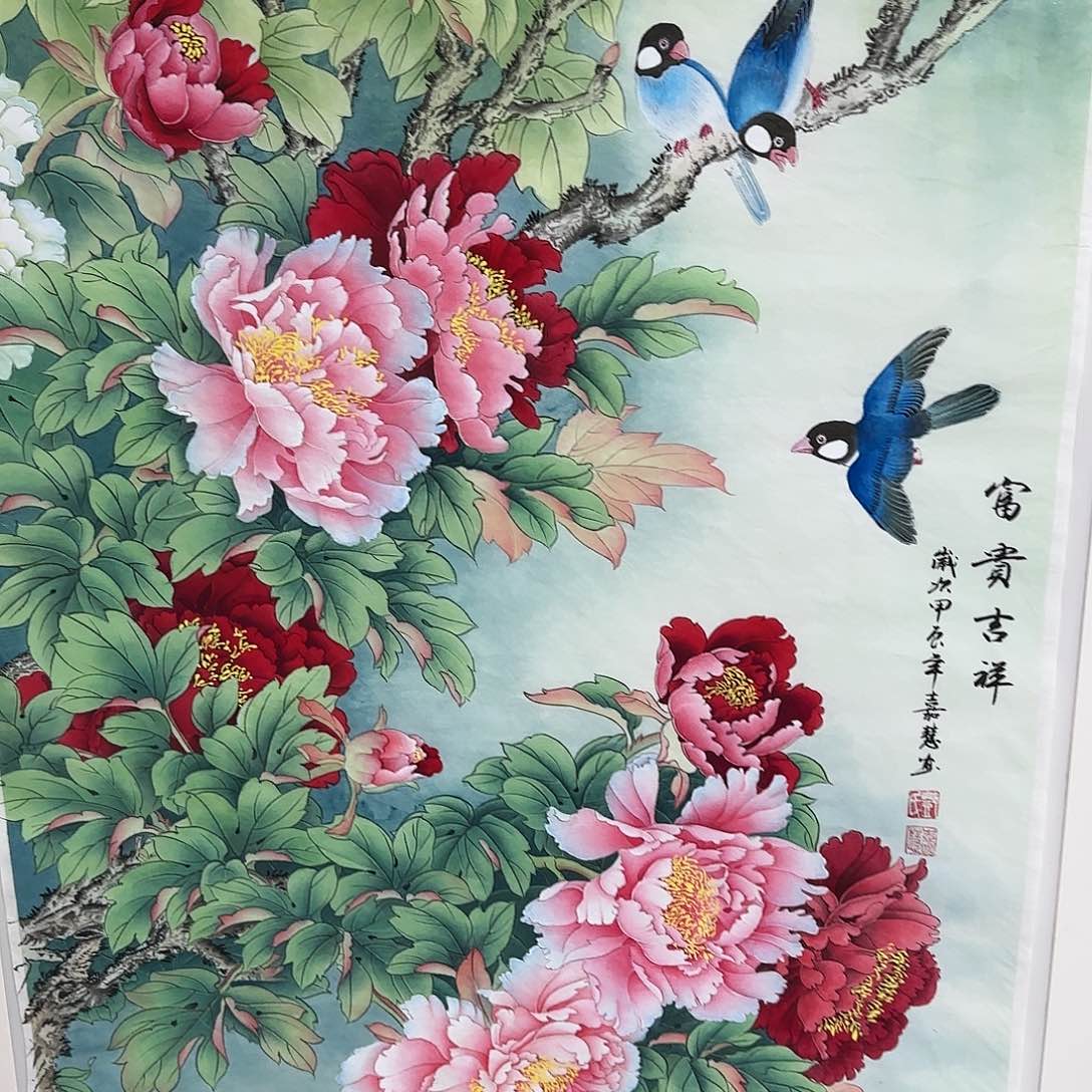 国画低**风尺寸70X138手绘作品