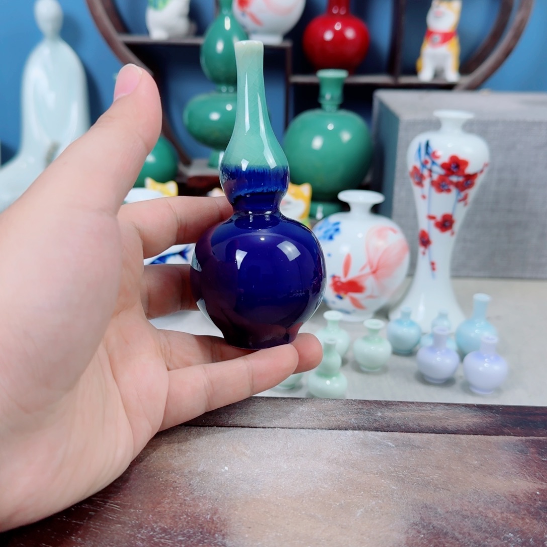 陶瓷手工小花器摆件