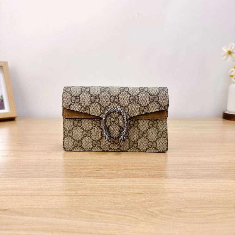 95新 GUCCI/古驰 酒神Mini乌木色/单肩包/4057