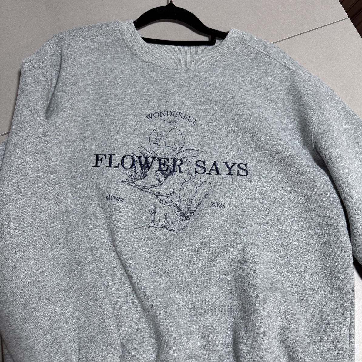 Hooozi秋冬款韩系简约字母印花卫衣女宽松休闲百搭上衣女