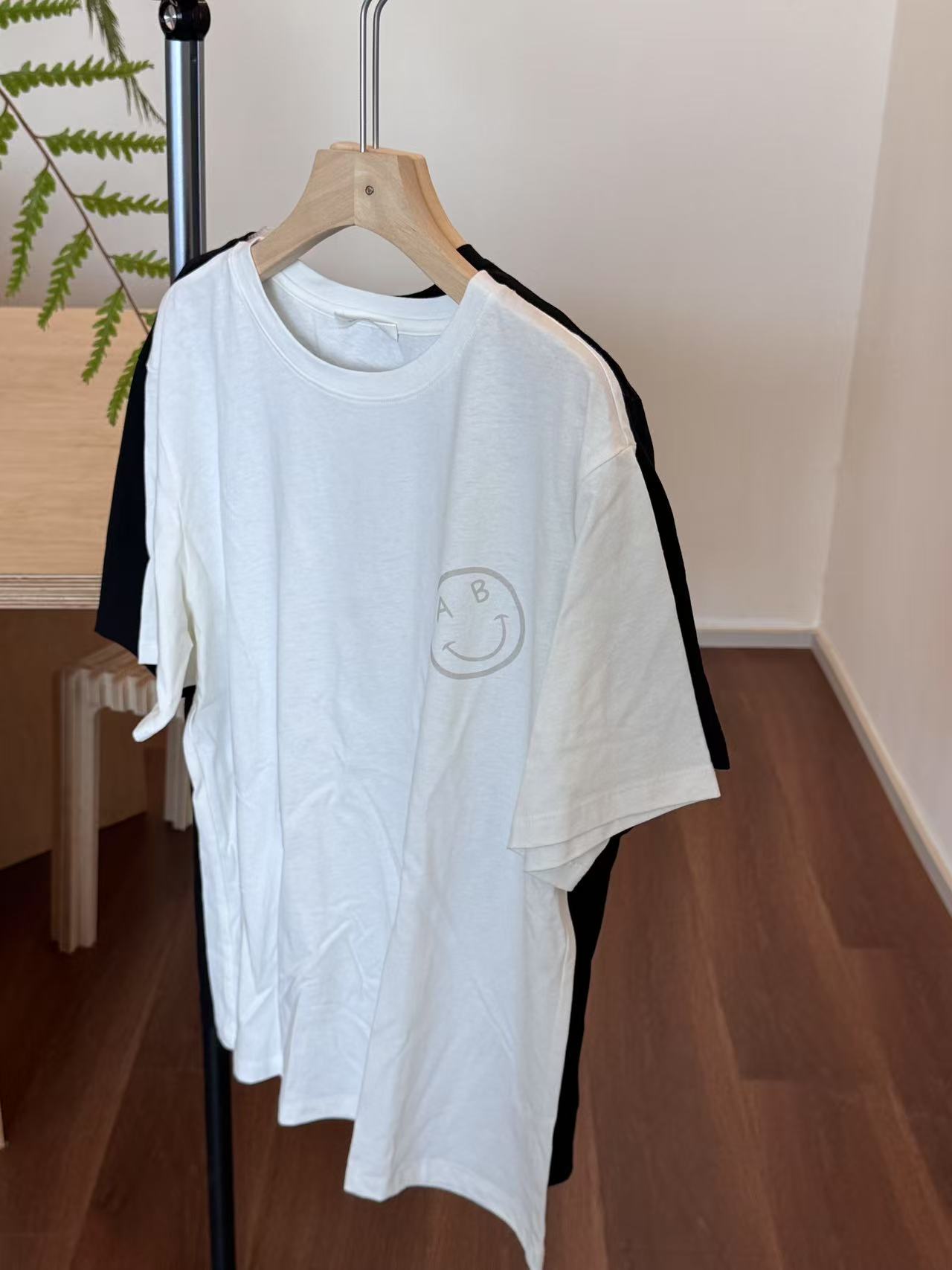 （清）AB笑脸圆领短袖T恤