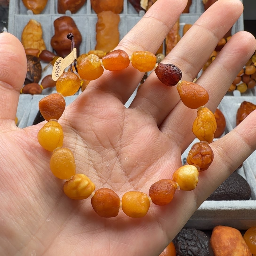 定制琥珀未镶嵌海漂手串