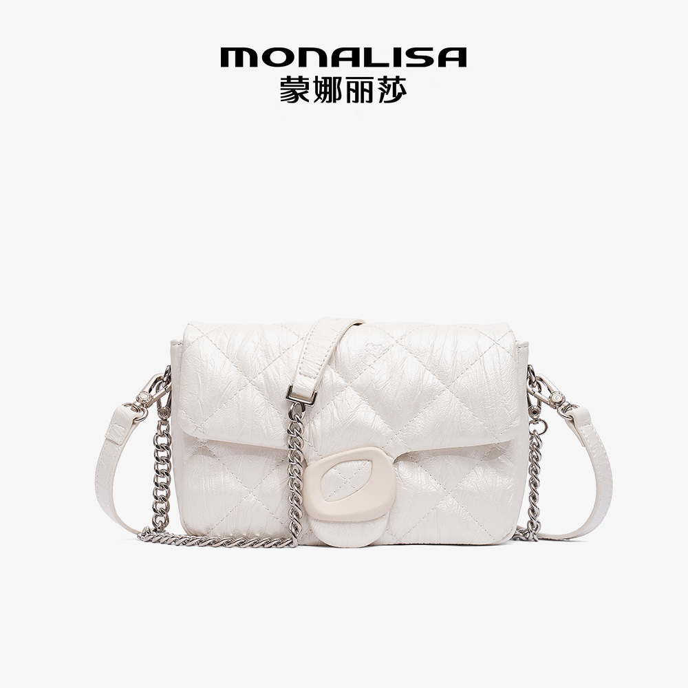 【工厂直销】蒙娜丽莎轻奢小香风刺绣菱格包单肩斜挎包M250320