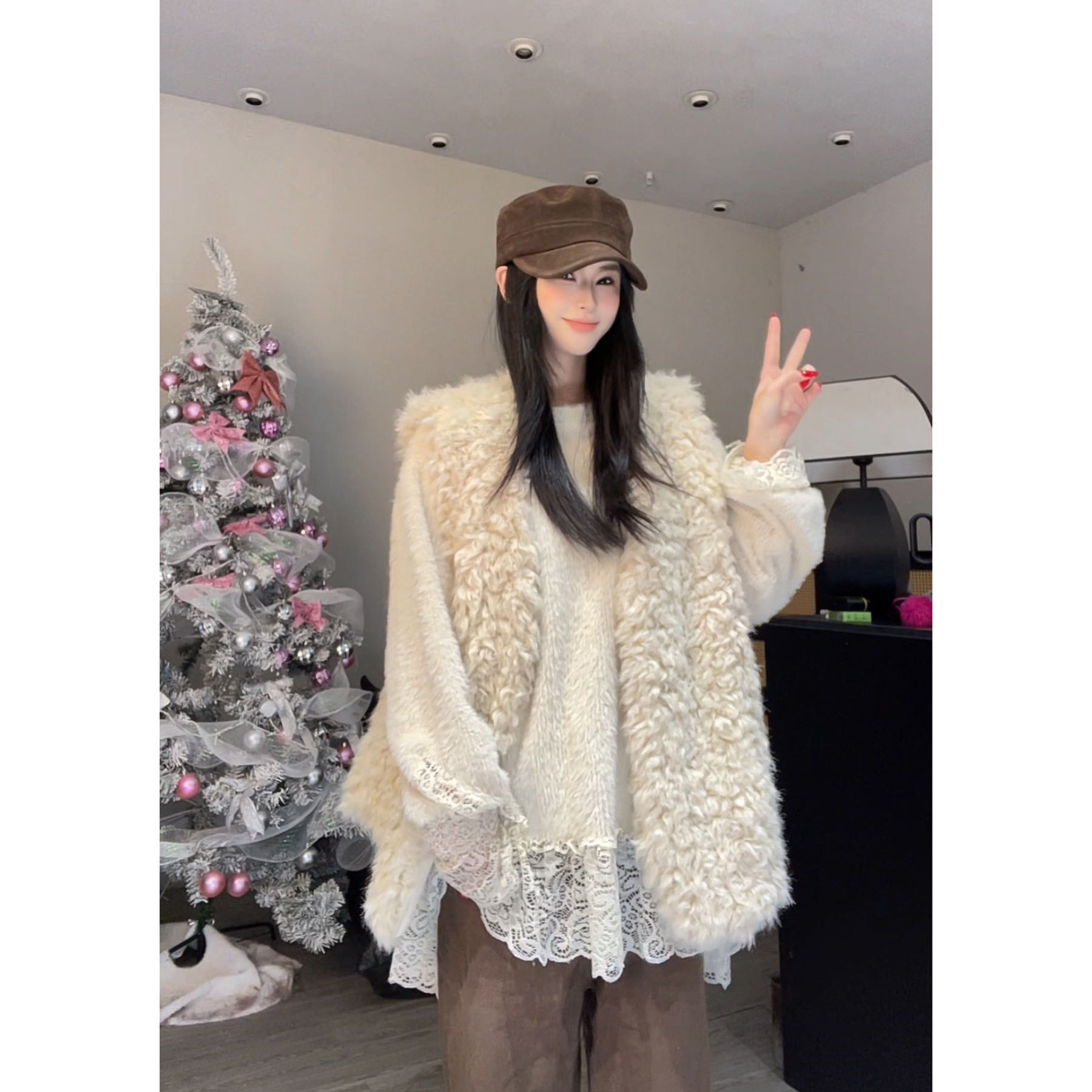 【土豆优选】洋气毛毛加厚马甲