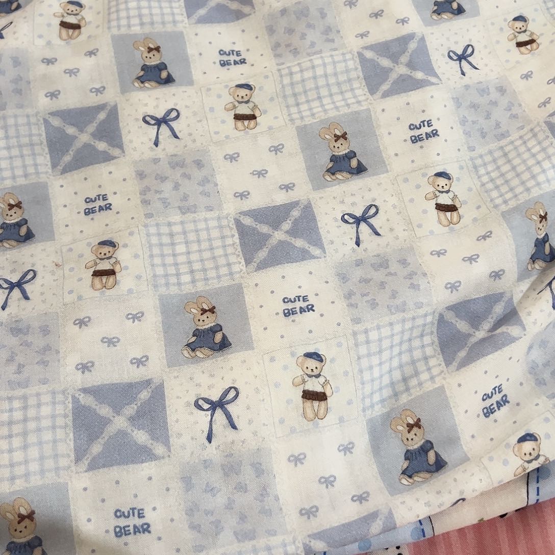 棉一米价纯棉超柔软双层纱1.4宽果子E