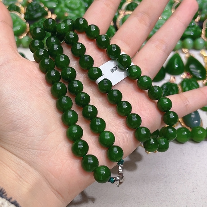 和田玉（碧玉）项链未镶嵌