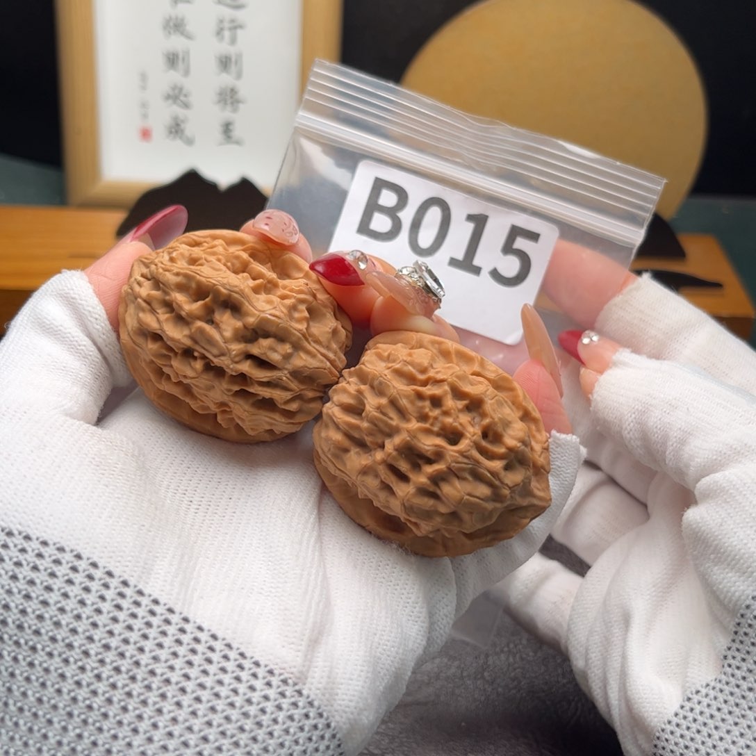 文玩核桃把件39合欢b 015