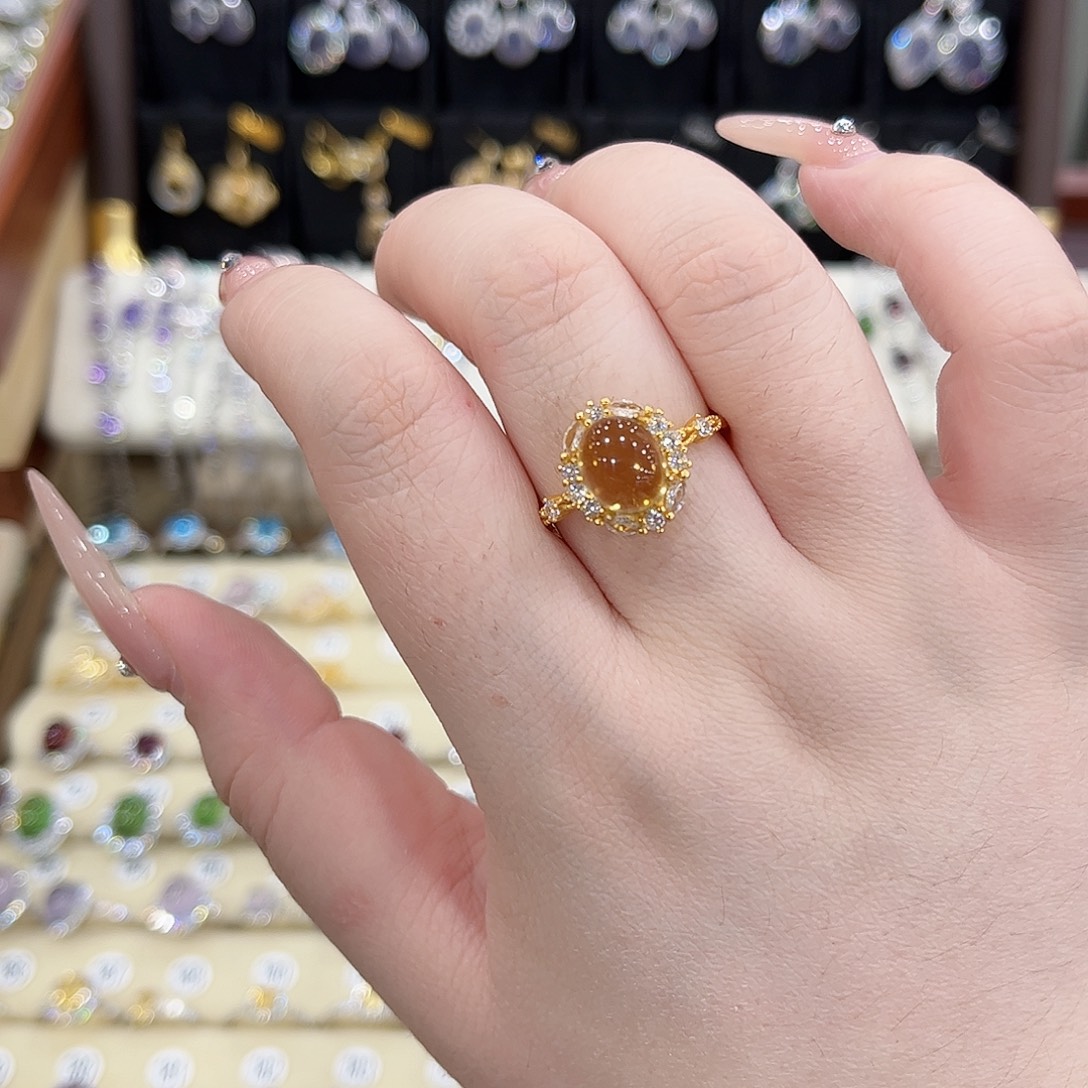 水晶银S925镶嵌戒指