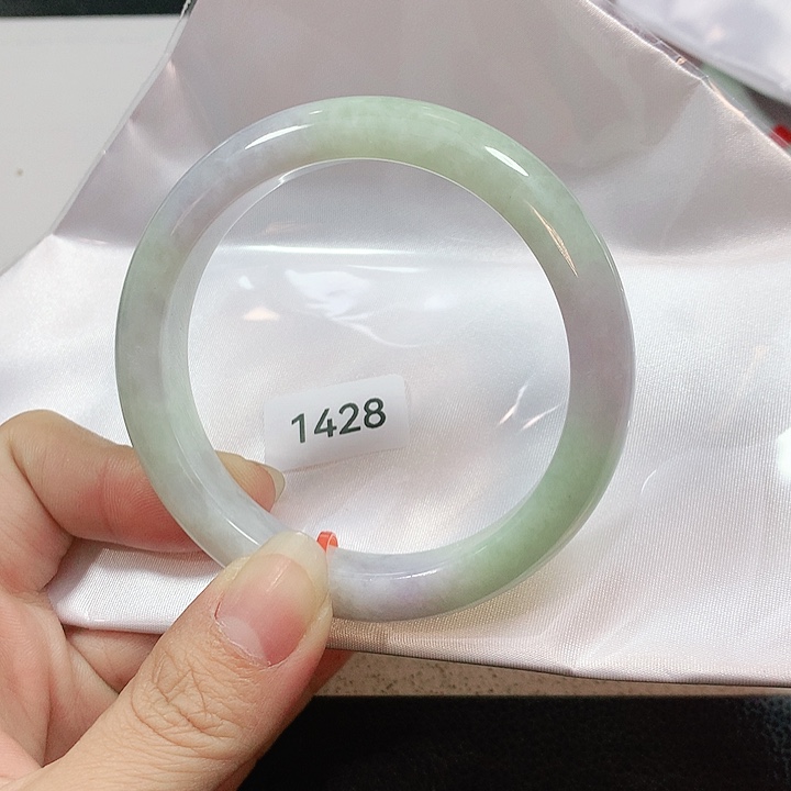 翡翠手镯未镶嵌才**玛天然翡翠手镯58.1