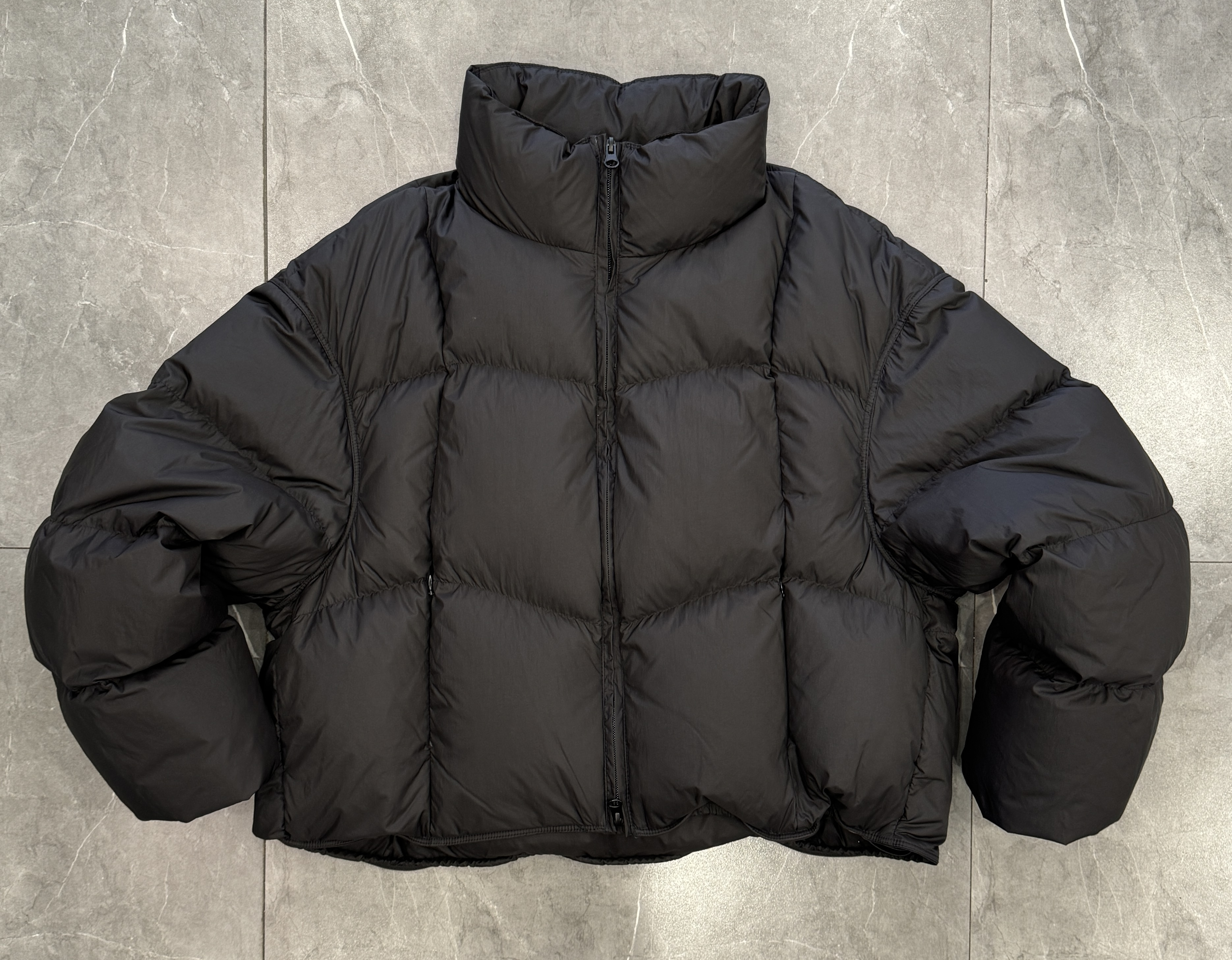 (XINGQIBA)冬季立领纯黑色羽绒服