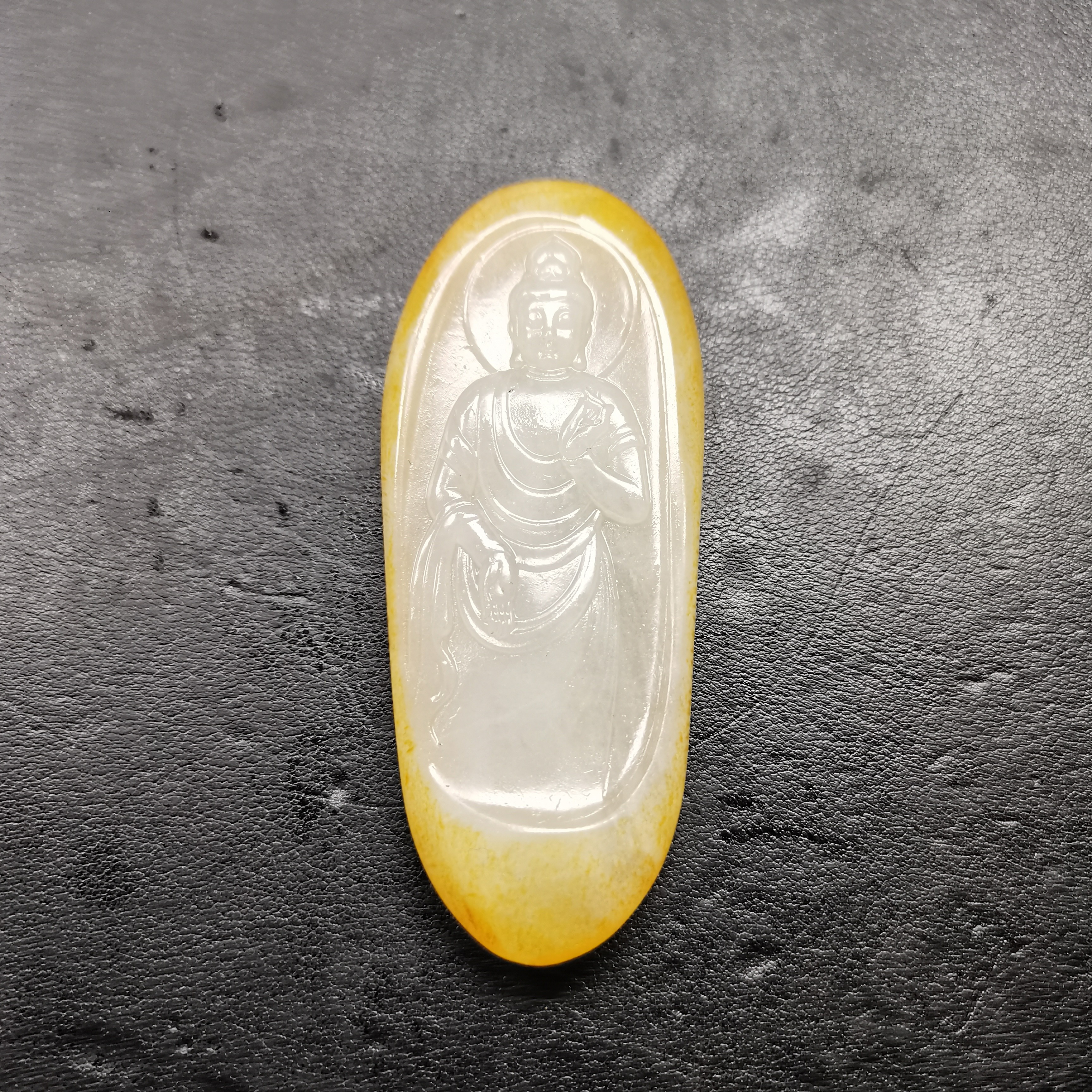 新疆和田玉素衣观音菩萨72克