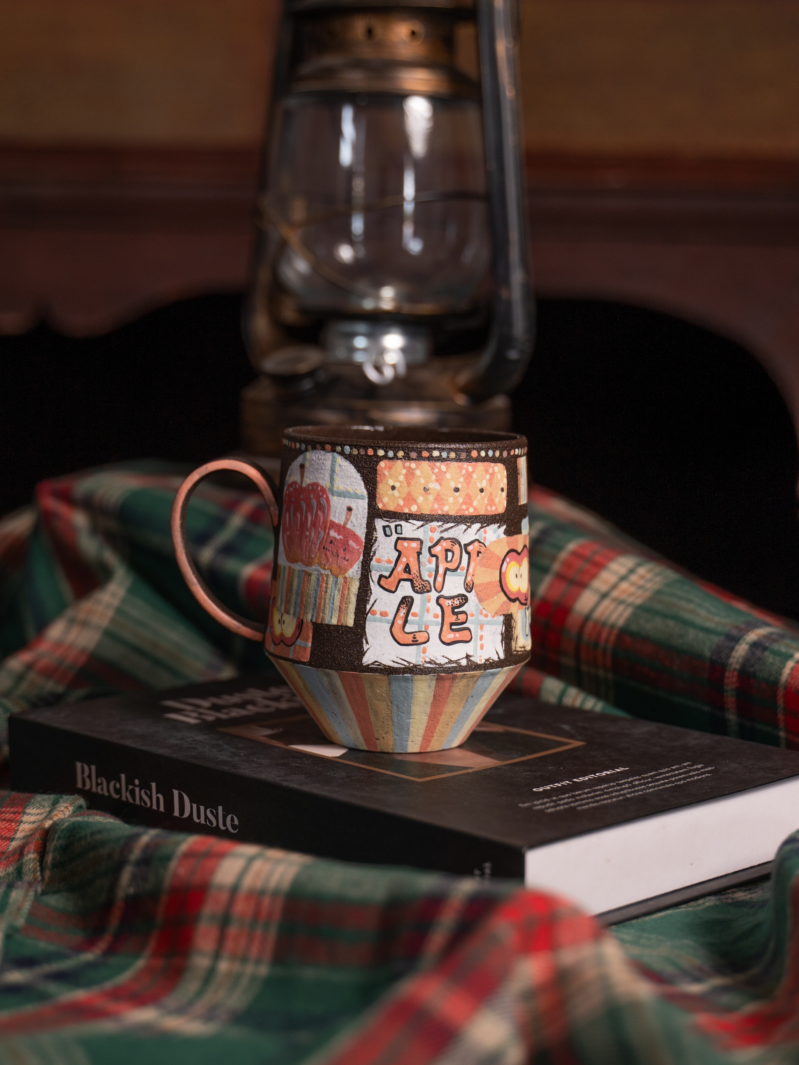 有米 | 红苹果小狗彩虹条纹马克杯