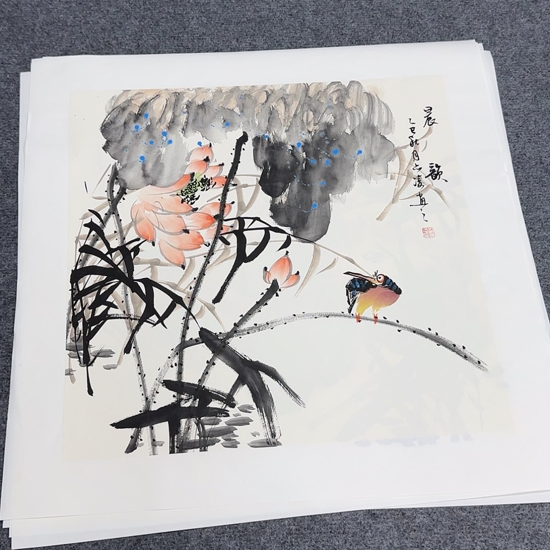 国画50*50纯手绘周艺