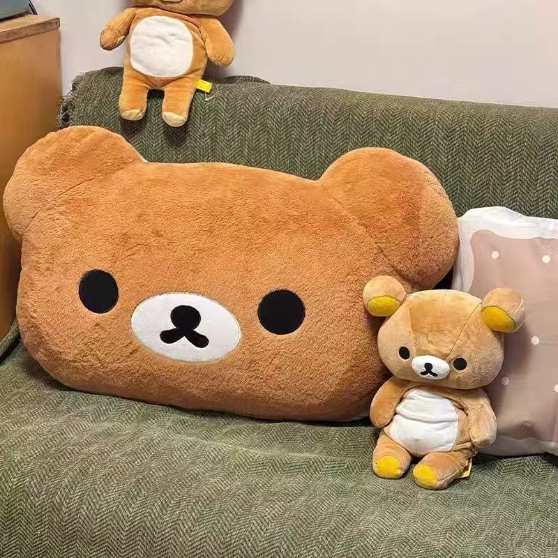 轻松熊毛绒玩具靠枕可当生日礼物的床上搂睡抱枕公仔